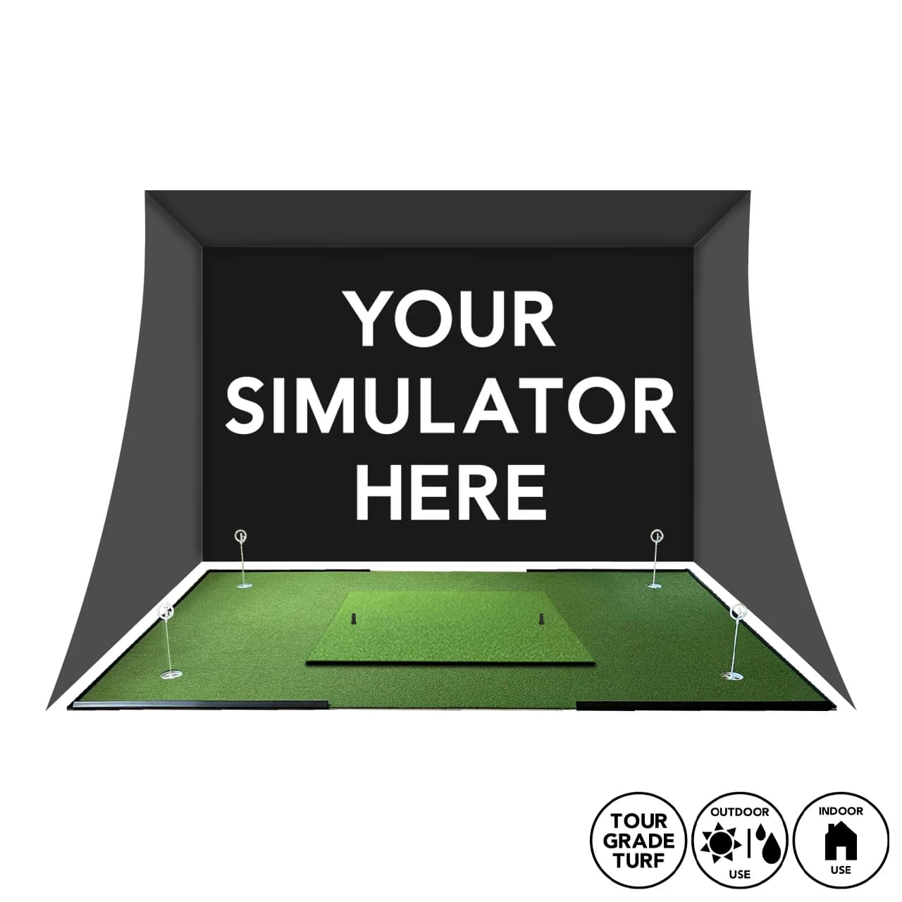 Golf Simulator Hitting Turf - Golf Hitting Mats
