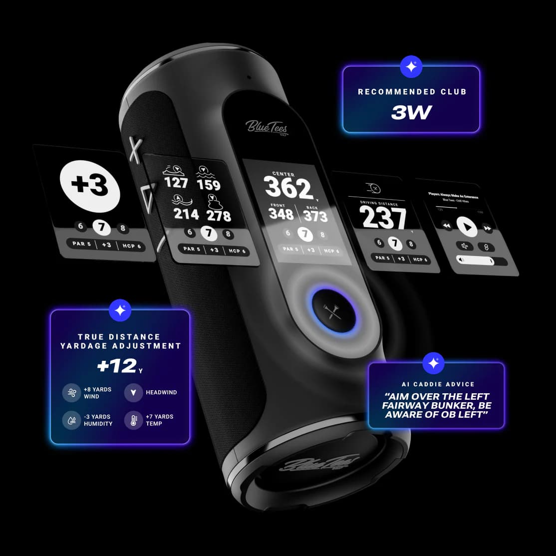 Blue Tees Player+ GPS Speaker - Main feature image