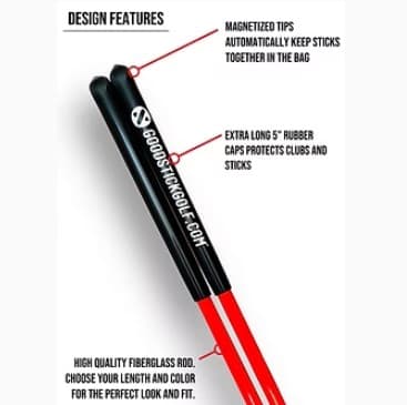 Red Magnetic Alignment Sticks