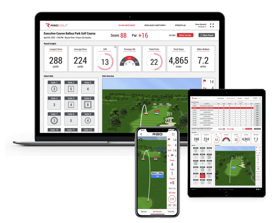 Rad Golf Mobile App - Main feature image