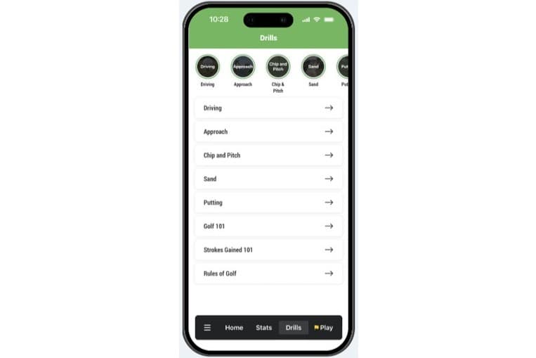PRO plan: SwingU Coach performance-based Coaching Drills