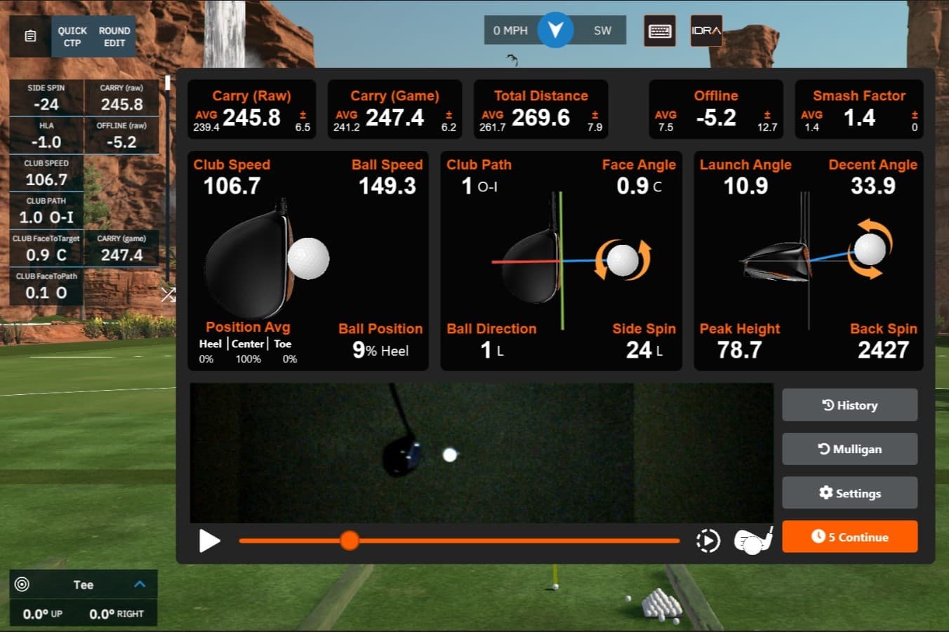 Golfin Graphic Shot Analyzer and Video