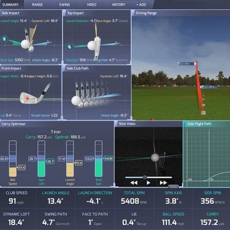 Golf Launch Monitors training metrics and data analysis