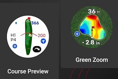 Course Map and Green Slope Views