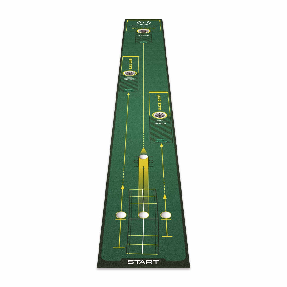 Putting training mat golf indoor - 10ft Start 2.0