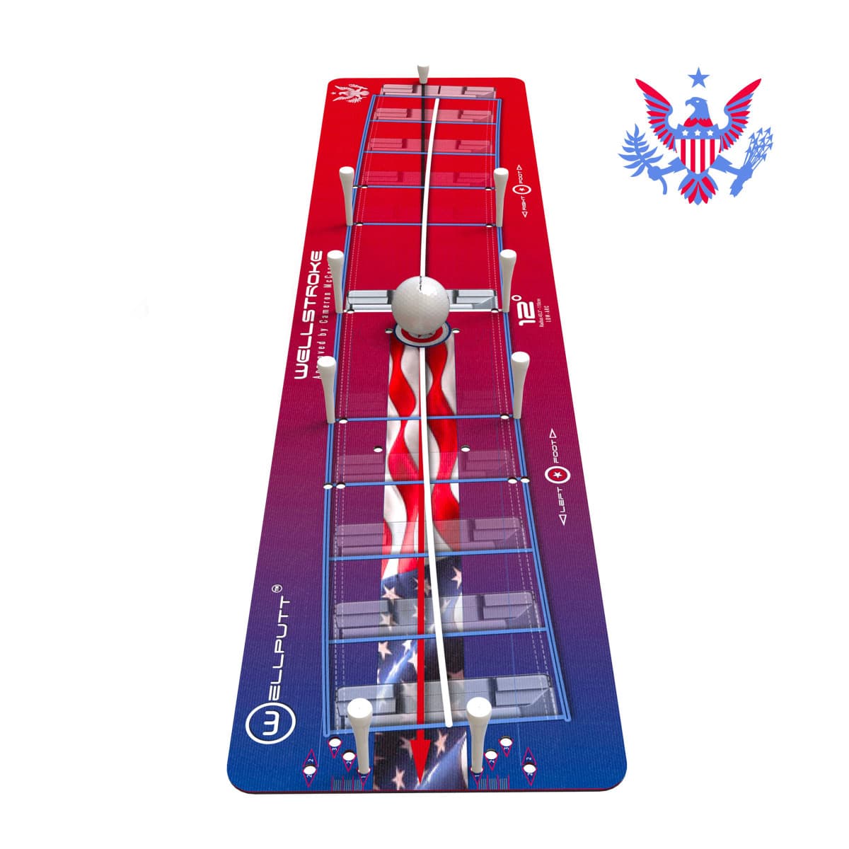 Wellstroke Putting Aid - Edition Stars & Stripes